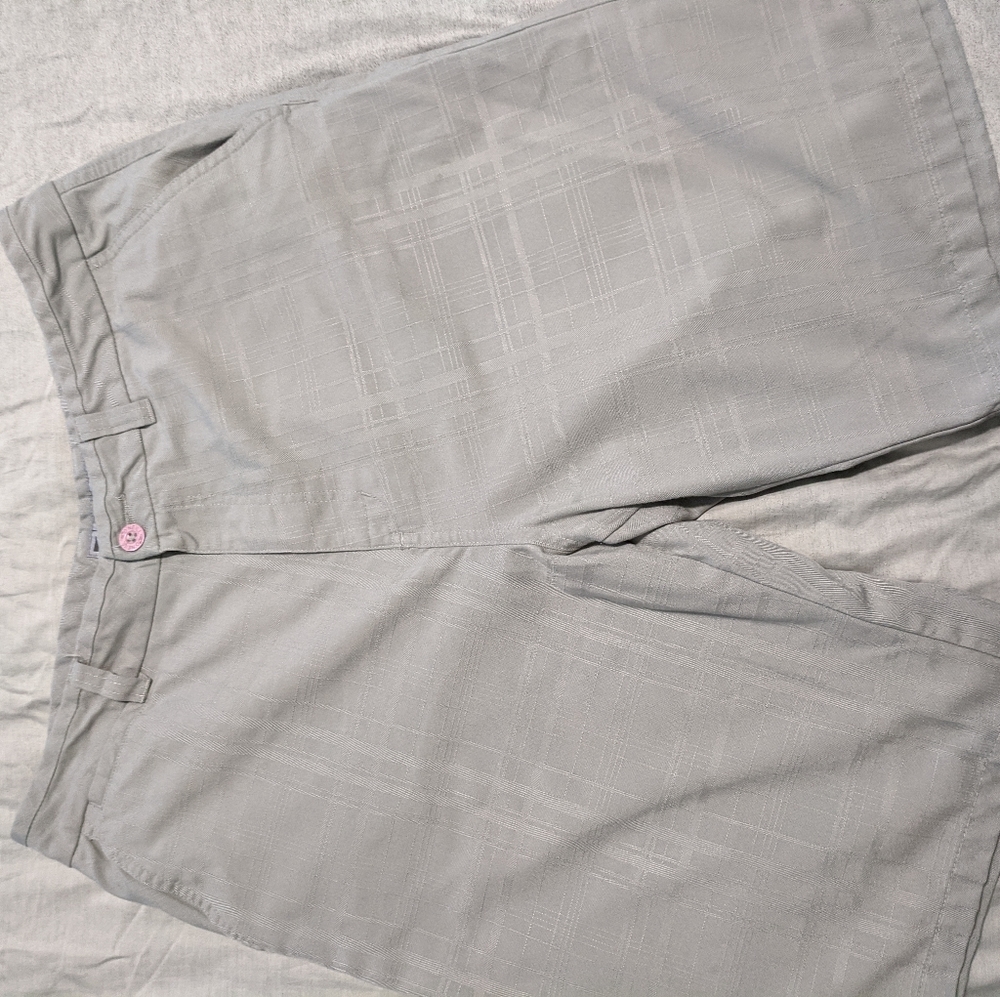 O'neill gray shorts plaid textured stitching sz 36